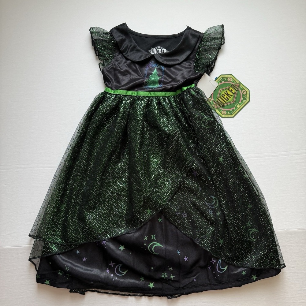 WICKED Elphaba Witch Girls size 3T Sleep Gown Costume Dress up wizard of oz‎ New